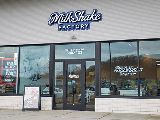 front of milkshake factory south fayette store